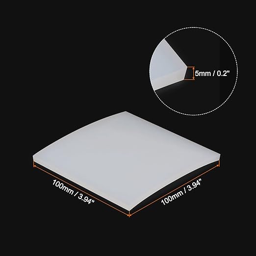 HARFINGTON 2pcs Anti Vibration Pads 4" x 4" x 0.2" Silicone Rubber Vibration Isolation Pads Damping Furniture Pads Mat Block for Washing Machine Dryer Air Conditioner Compressor Treadmill