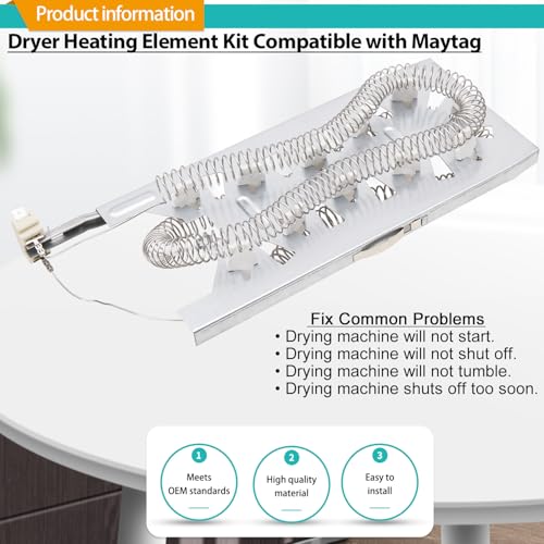 MED6230HW3 MED6230HW1 MED6230HW0 Dryer Heating Element Kit - Image 6