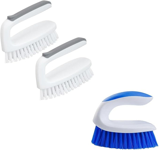 CELOX Carpet Cleaning Brush, Heavy Duty Scrub Brush with Handle and CELOX Stiff Bristle Brush for Cleaning