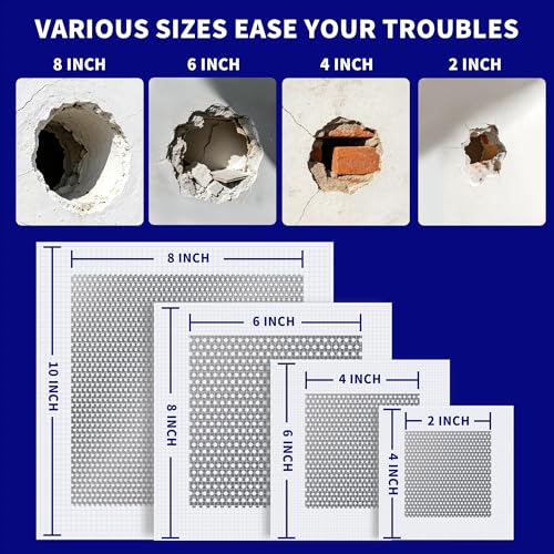 Drywall Repair Patch Kit, Self-Adhesive Aluminum Patches, 13 Pcs - Image 4