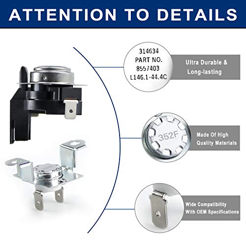 280148 Thermal Cut Off Kit Includes 8557403 Thermostat 8318314 - Image 5