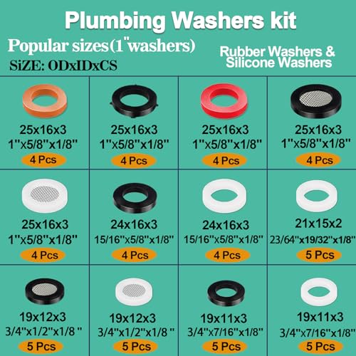 32 Size 705 Pcs Plumbing Washers and O-Ring Kit 2-in-1 | Home Repair - Image 5