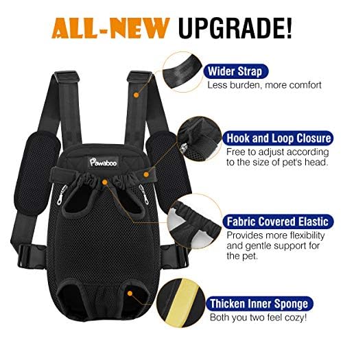 Pawaboo Dog Backpack Carrier,Front Chest Carrier for Small Dogs - Image 4