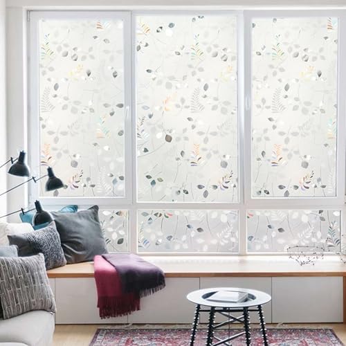 Frosted Glass Window Privacy Film,Mimosa Pattern,17.5″ x 78.7″ - Image 3