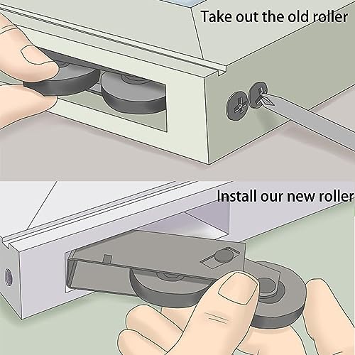 2 Pack Sliding Patio Door 1-1/4 Inch Tandem Roller Assembly - Image 6