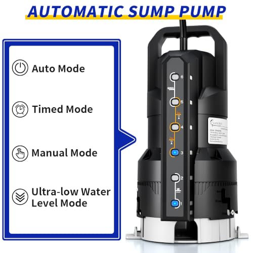 LANCHEZ Sump Pump with 6 Modes, Clean/Dirty Submersible Water - Image 4