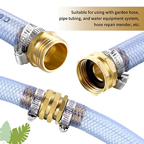 Hotop 4 Set 3/4 Inch Brass Garden Hose Repair Kit | Home Repair - Image 5