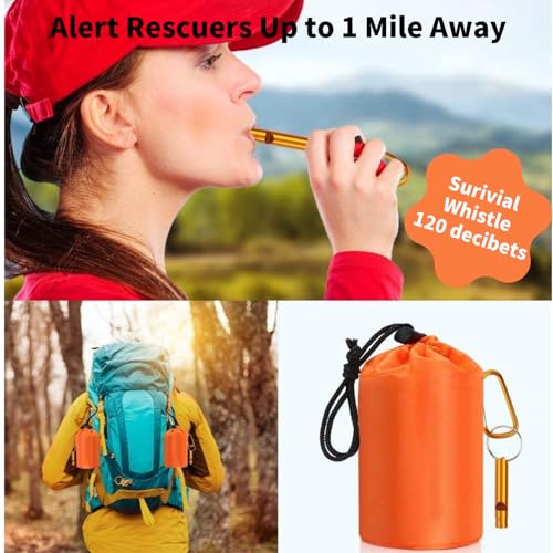 Emergency Sleeping Bag with Whistle, Portable Emergency - Image 5