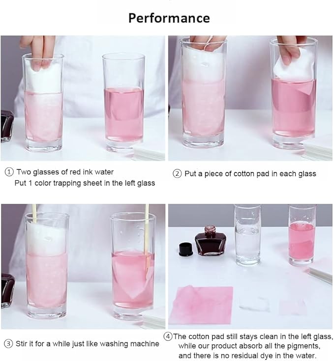 Color Absorber Sheets for Laundry, Dye Catcher Sheets to Prevent Clothes From Smearing