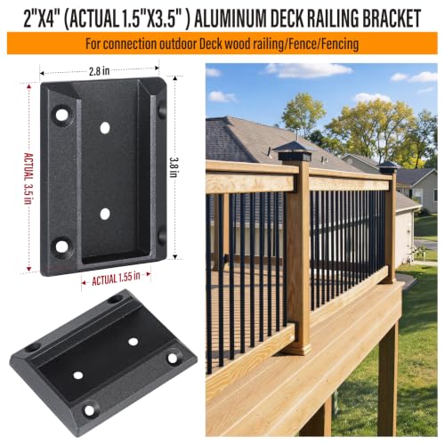 ADC-12 Aluminium Alloy Deck Railing Brackets Connector, for 2 "x4 - Image 4