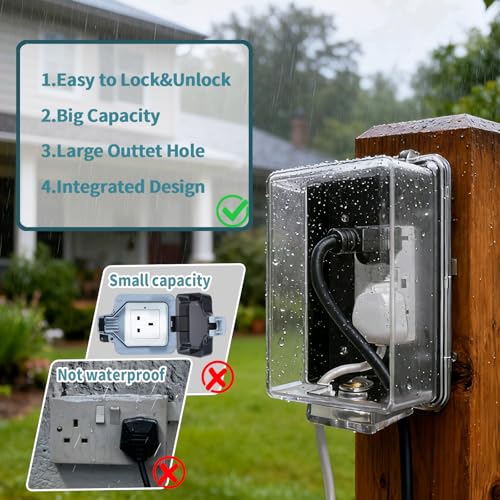 Outdoor Outlet Cover in-Use Weatherproof (1 pack) - Image 5