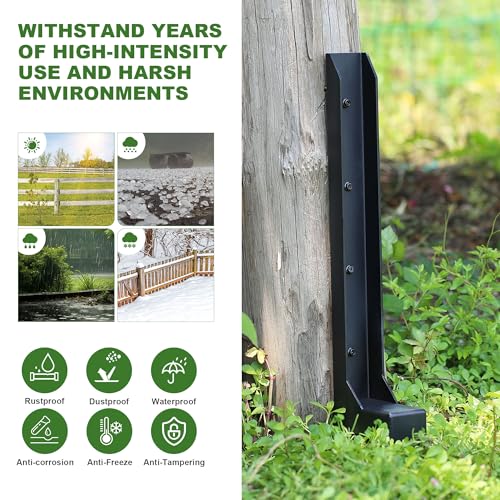 Fence Post Repair Kit, Heavy Duty One-Piece Steel Anchor & - Image 6
