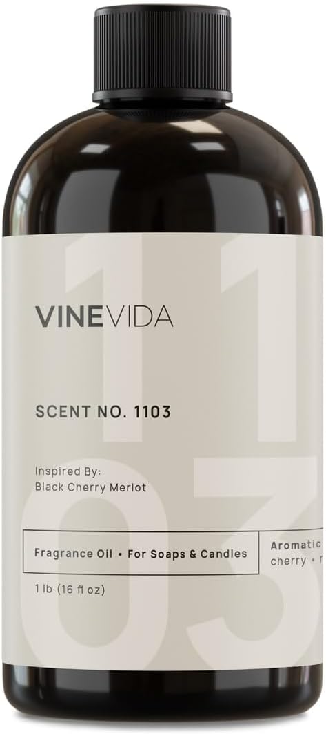 VINEVIDA [16oz] Black Cherry Merlot Fragrance Oil for Candle Making - Made in USA Scents for Soap Making - Natural Candle Fragrance Oil