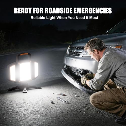 3000LM Rechargeable Work Light, Magnetic LED, Foldable & Portable - Image 7