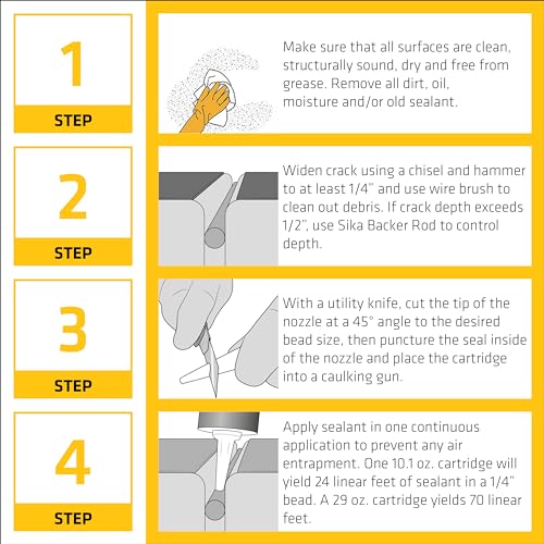 SIKA Sikaflex Self-Leveling Concrete Joint Sealant, Gray - Image 6