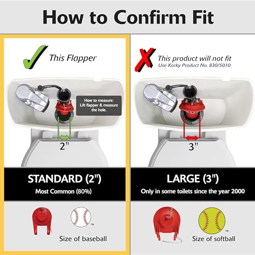 Korky Platinum Toilet Fill Valve and Standard 2" Flapper | Home Repair - Image 5
