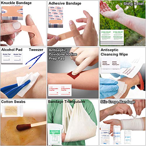 216 Pcs Survival First Aid Kits, Professional Survival - Image 6