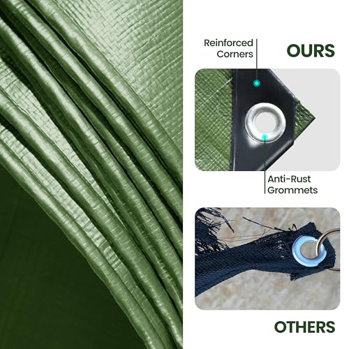 Multi Purpose Tarp 12' x 16' 9-mil Thick Waterproof - Image 5
