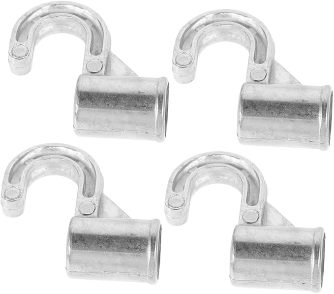 jojofuny 4 pcs Aluminum Alloy Closet Extender Hooks - 16mm Rod Hanger Accessories for Wardrobe, Multi-Functional Clothes Rack Mounts, Easy Tool-Free Installation, Space-Saving Storage for Home & Dorm