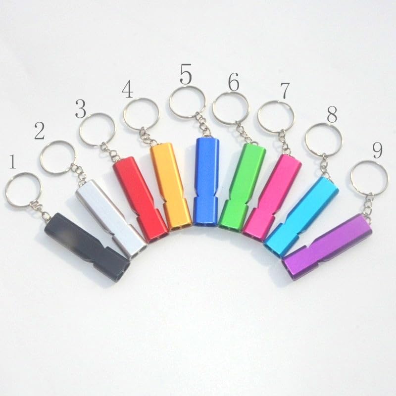 4Pcs Pink Aluminum Alloy Whistle Camping Supplies Double - Image 6