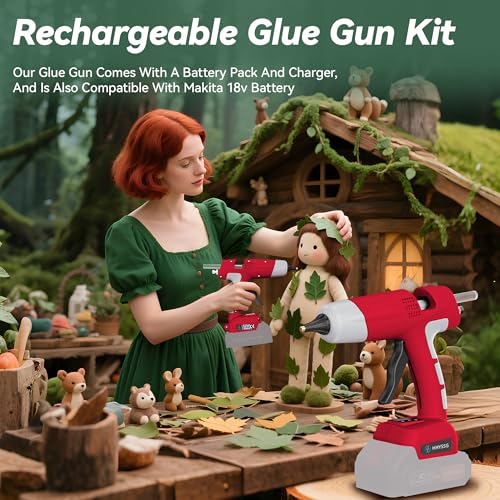 Cordless Hot Glue Gun Compatible with Milwaukee 18V Battery,100W - Image 6