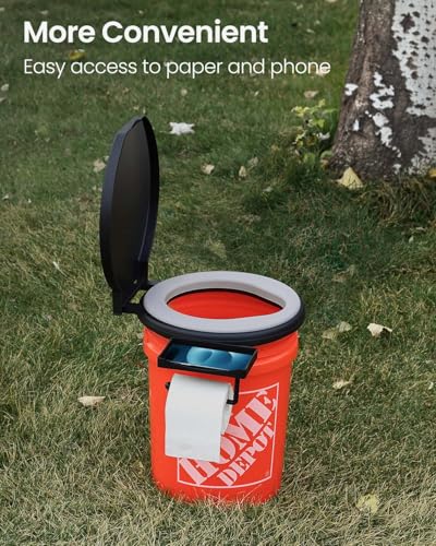 TRIPTIPS Portable Toilet with Soft Cushion, 5 Gallon - Image 4