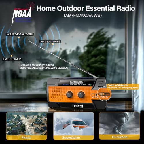 Emergency Radio with Motion Sensor Alarm, NOAA Weather Radio - Image 5