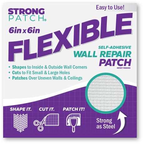 StrongPatch® 6 in. x 6 in. Flexible Self-Adhesive Wall | Home Repair - Image 1