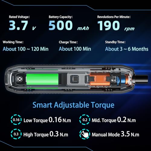 Electric Screwdriver Set, 181 in 1 Cordless Screwdriver - Image 4