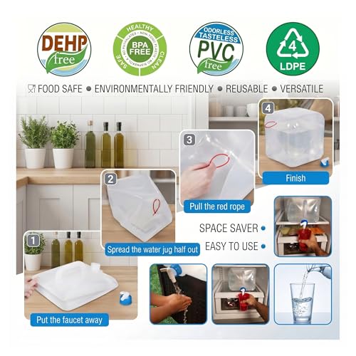BEWBBAT 2 Pack 5.3 Gallon Collapsible Water Container - Image 5