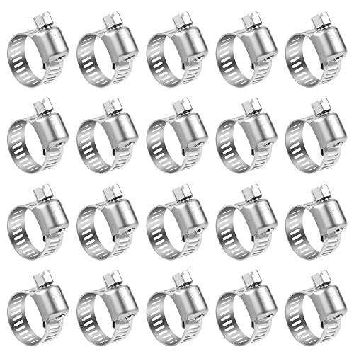 LOKMAN 20 Pack Stainless Steel Hose Clamp Adjustable 1/2'' - Image 2