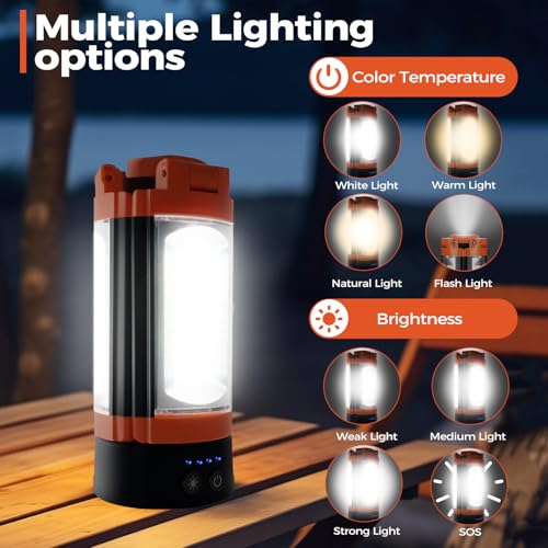 Rechargeable 12000mAh Camping Light with Adjustable Stand - Image 6
