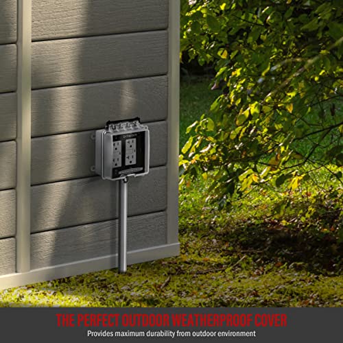ENERLITES 2-Gang Weatherproof Outdoor Outlet Cover Extra-Duty - Image 7