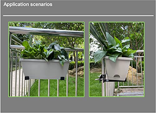 ZenSen Deck Railing Planter Box Brackets, Deck and Fence Rail - Image 5