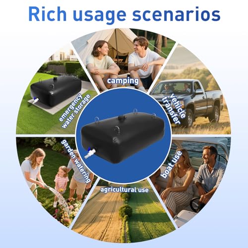 400 L/105 Gal Water Storage Bladder, Foldable Portable Water Tank - Image 7
