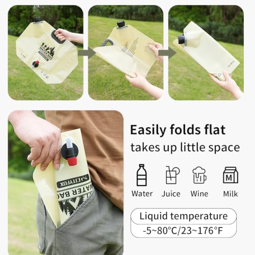 Collapsible Water jug | 2-Pack Emergency Drinking Pouch | - Image 5