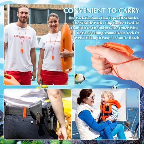 100 Pieces Emergency Whistles with Lanyard - Image 6