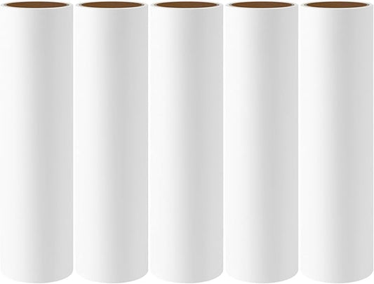 9 inch Lint Roller Refills Only Compatible with Spotty Supersize Extra Sticky Adhesive Lint Roller Refill Pet Cat & Dog Hair Remover for Clothes and Furniture, Pack of 5 Refills, 300 Sheets Total