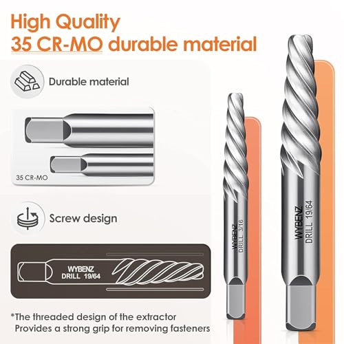 14Pcs Screw Extractor Set and Left Hand Drill Bits Set - Image 6