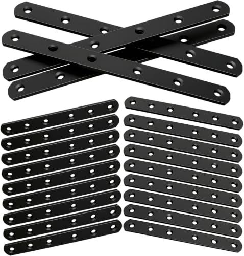 20Pack Straight Brackets Black 6.5Inch 160MM Mending Plate - Image 2