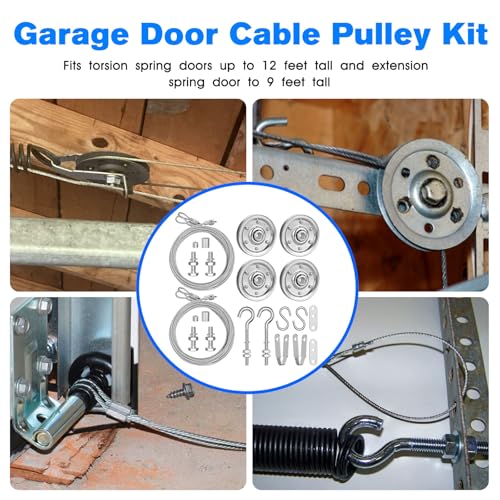 Garage Door Cable and Pulley Replacement Kit, Garage Door - Image 3
