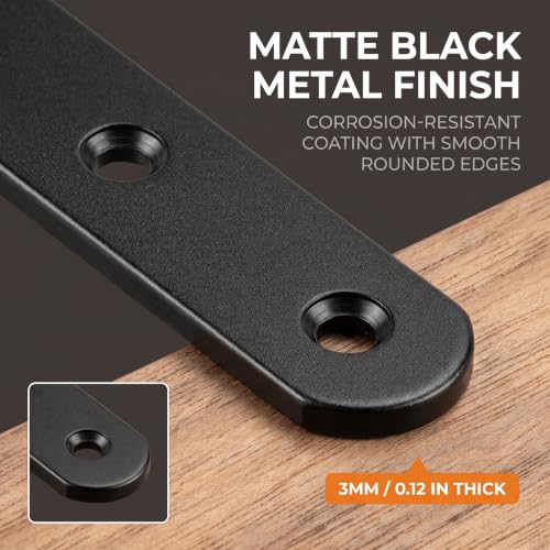 20Pack Straight Brackets Black 6.5Inch 160MM Mending Plate - Image 4