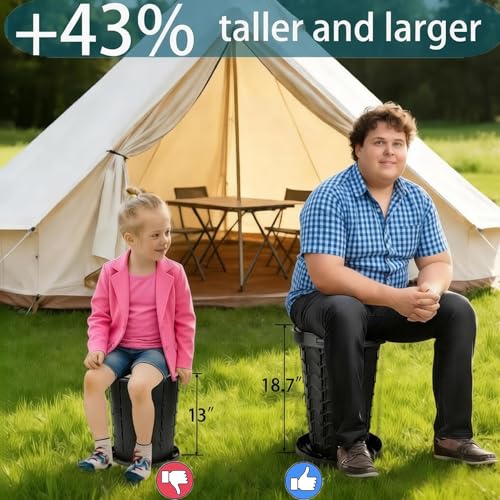 XXL 18.7" Portable Camping Toilet with Carring Handle - Image 3