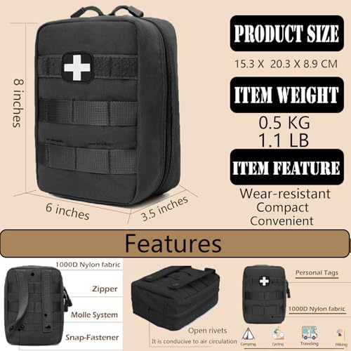 First Aid Kit EMT Medical IFAK Pouch Molle Tactical Med Emergency - Image 7