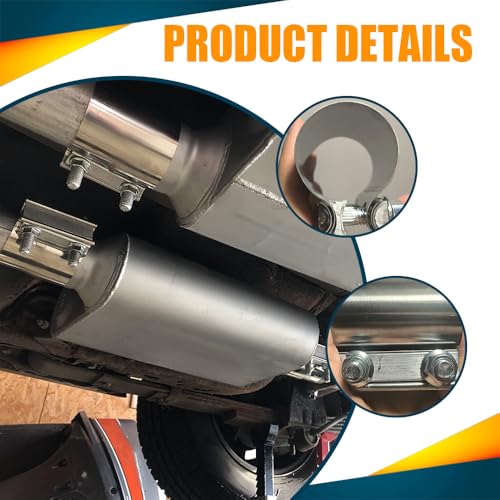 4 Inch Exhaust Clamp, 2Pack 4" Joint Exhaust Pipe Muffler | Hand Tools - Image 4