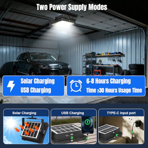 400W Solar LED Work Light32000MAhPortable Rechargeable - Image 4