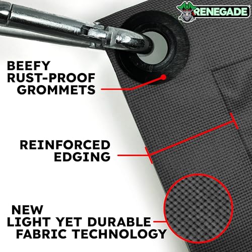 Renegade Heavy Duty Waterproof Tarp, 3 x 3 ft, Black - Image 6