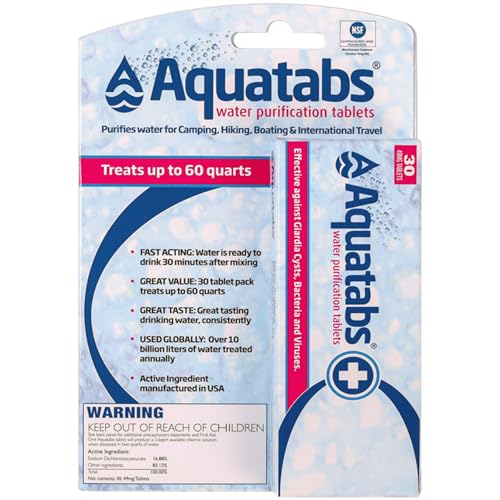 Aquatabs 49mg Water Purification Tablets (30 Pack). Water - Image 2