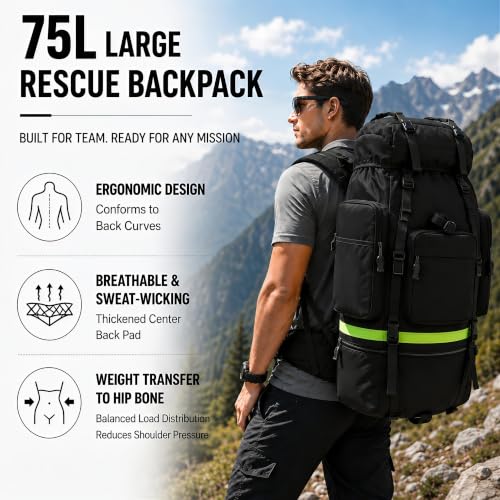 75L Internal Frame Hiking Backpack Extra | Travel Essentials - Image 6