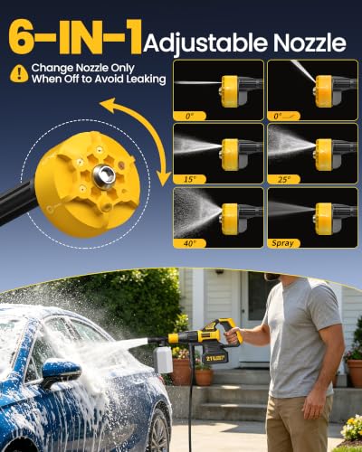Cordless Pressure Washer Battery Powered, Handheld Cordless Power - Image 4